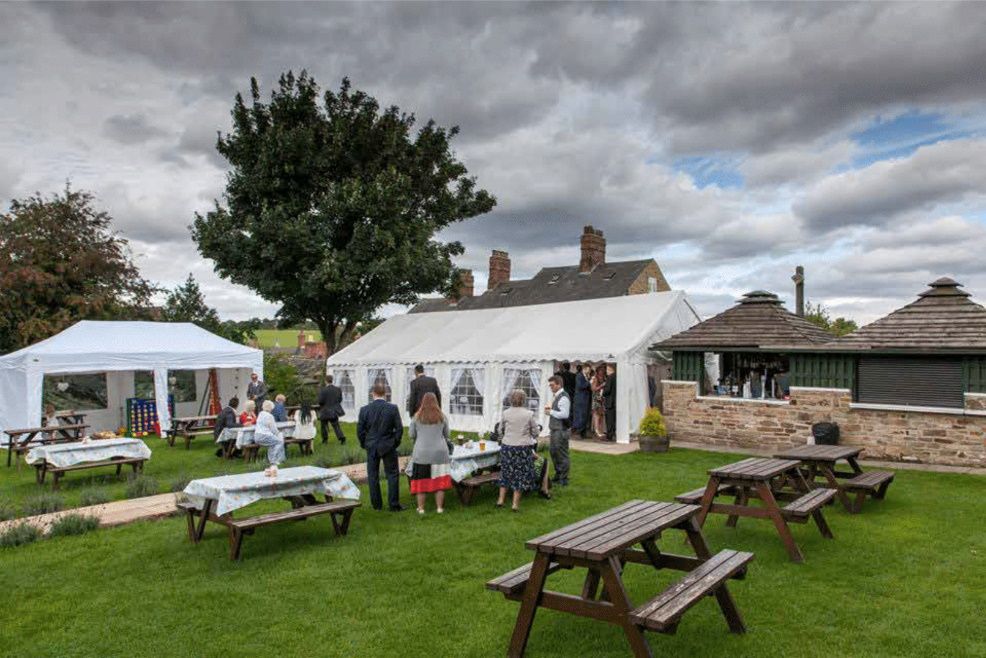 Instant Marquee in the garden