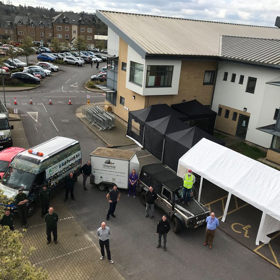 Pop-up NHS Testing Station Staff