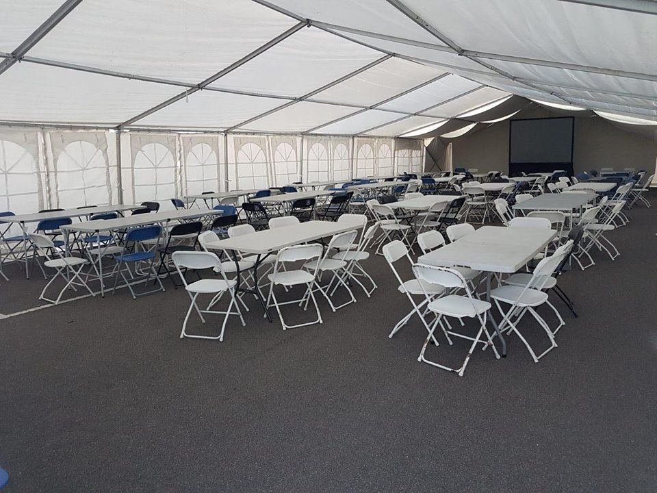 A large marquee for a corporate outdoor event