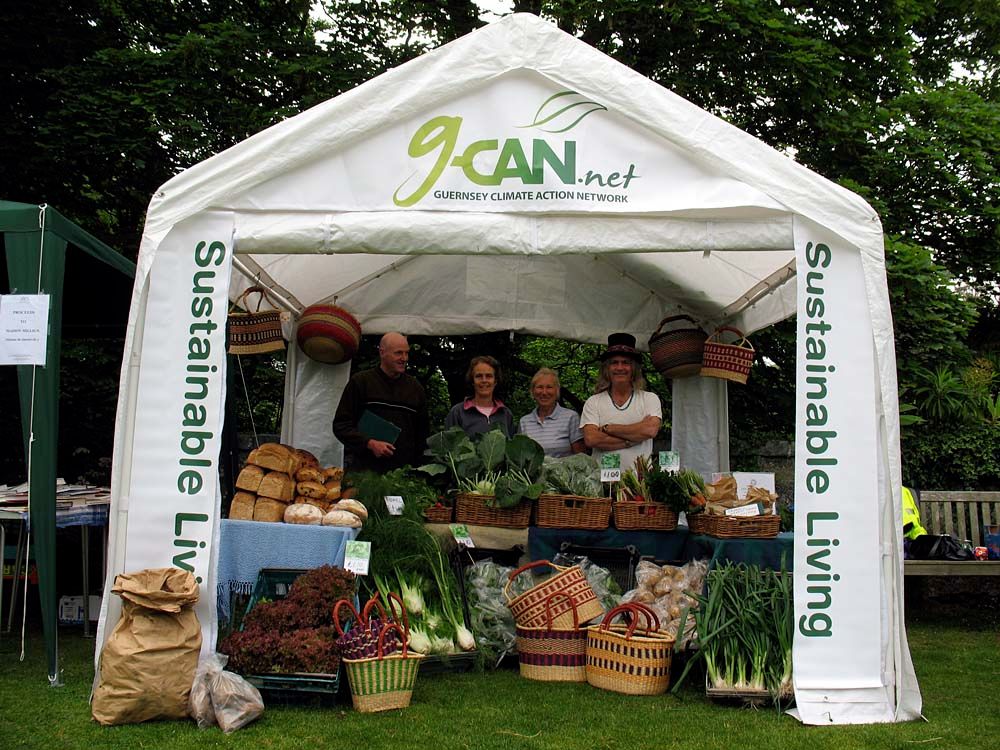 A Gala Tent Marquee with printing at a farmers market