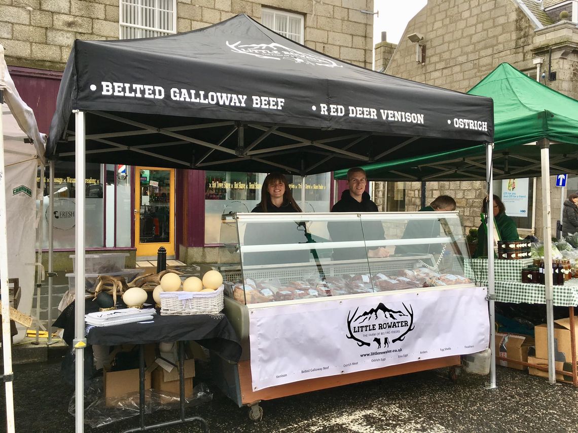 a butcher gazebo at a local market