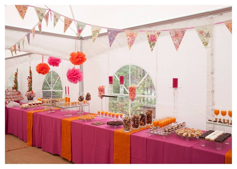 A Gala Tent Marquee decorated for an outdoor wedding