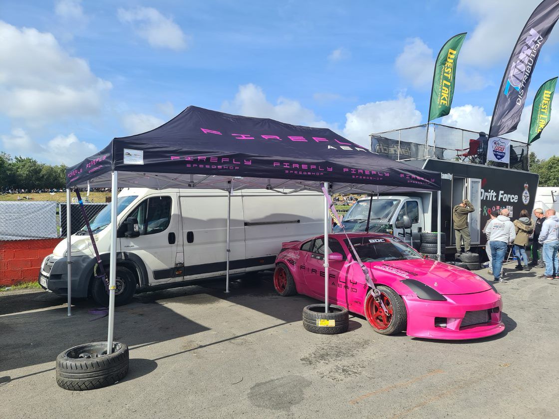 Printed Pop Up Motorsport Tent