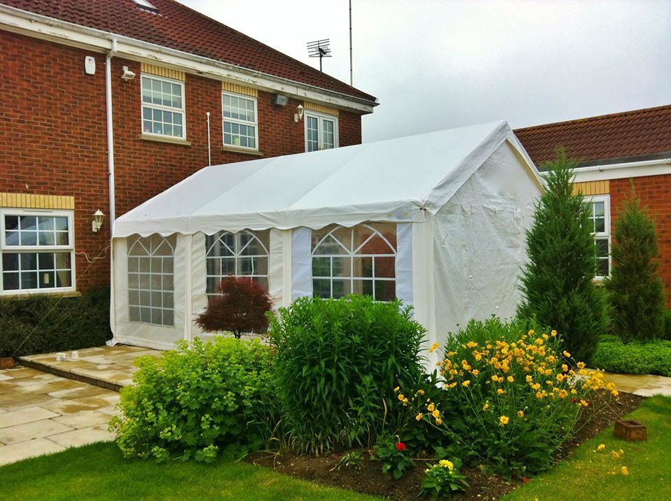 A Gala Tent Marquee in a back yard as a home extension