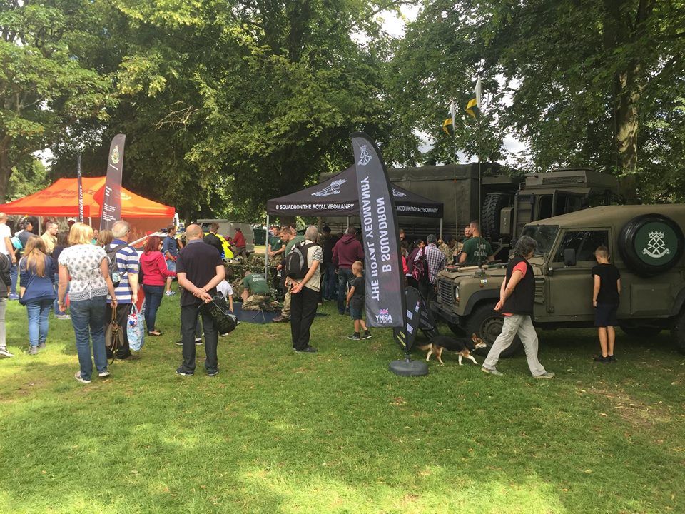 A printed gazebo for the British Army as an information stand at an outdoor event