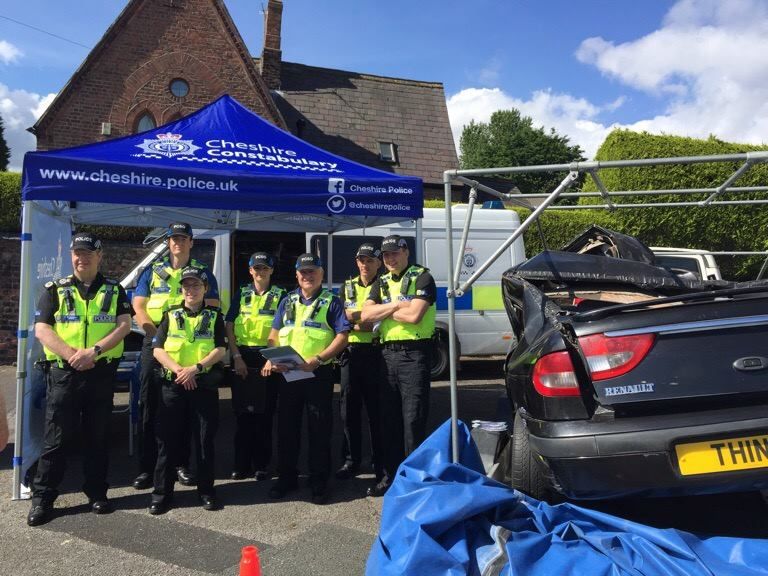 A printed gazebo for the police