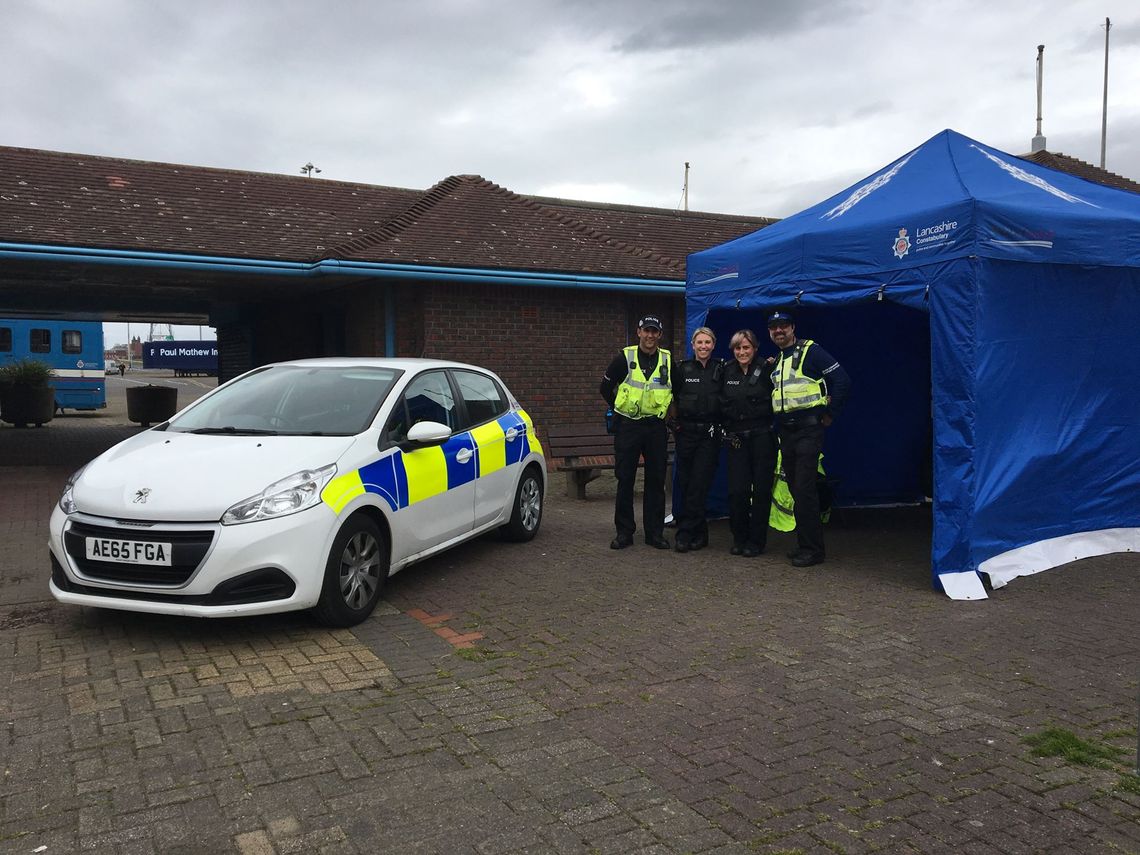 A printed gazebo for the police