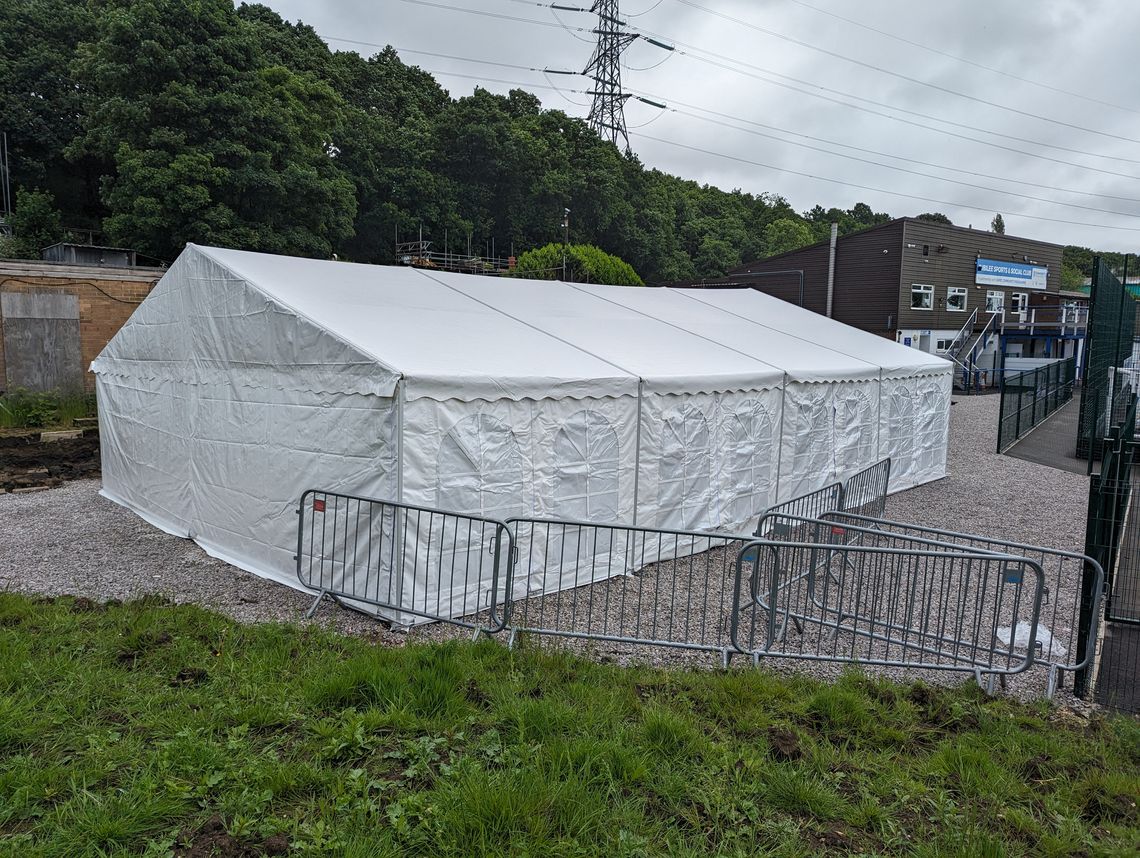 Large Fusion Marquee at a football ground