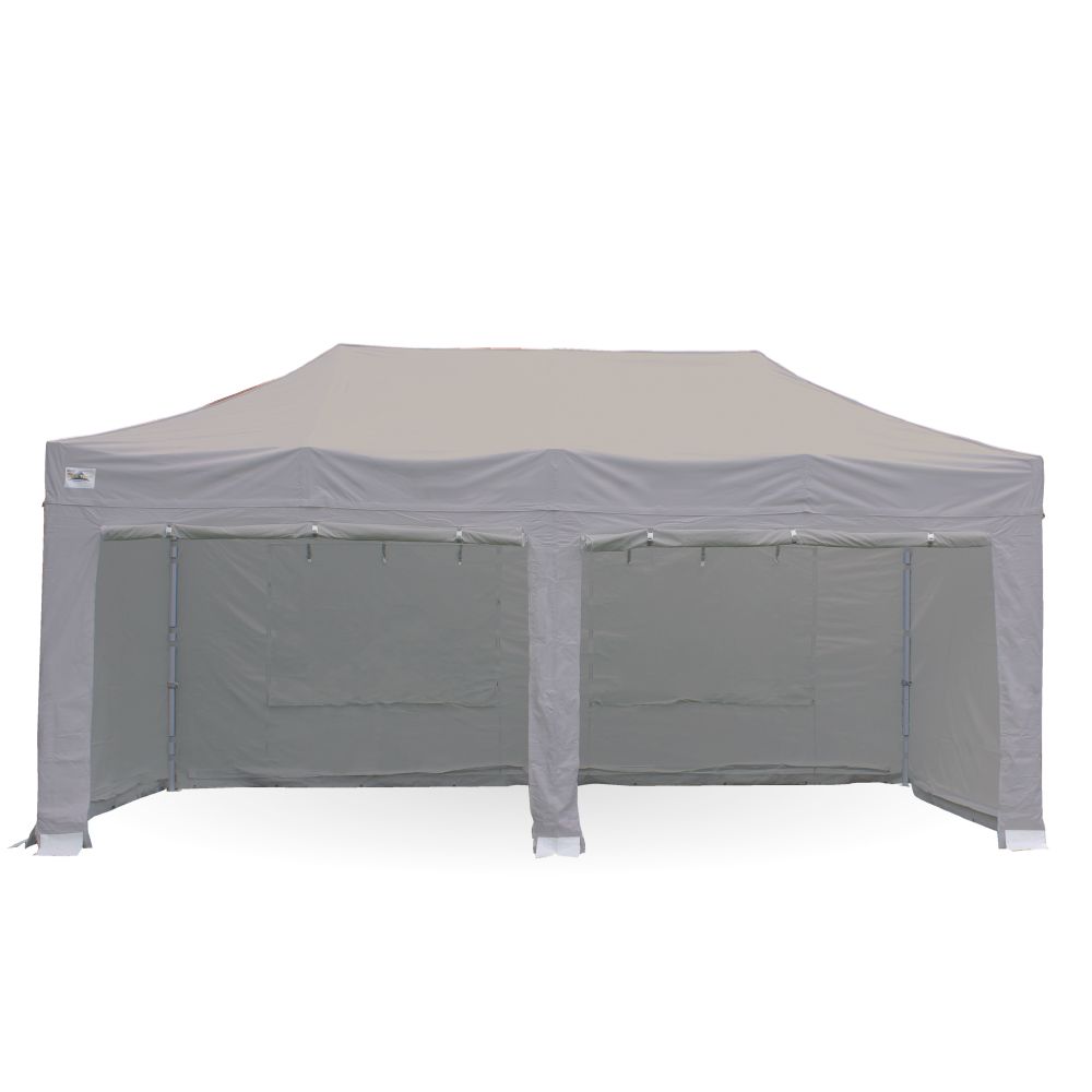 grey gazebo with sides