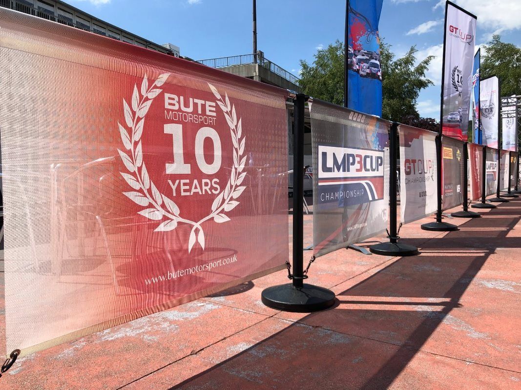 Cafe barriers at a motorsport event