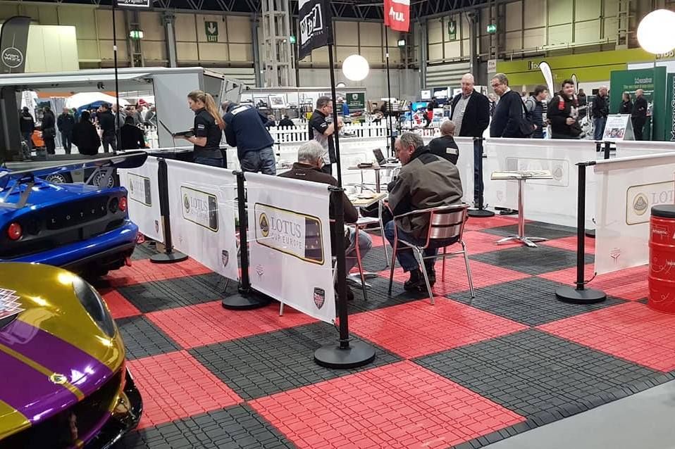 Cafe barriers at an exhibition