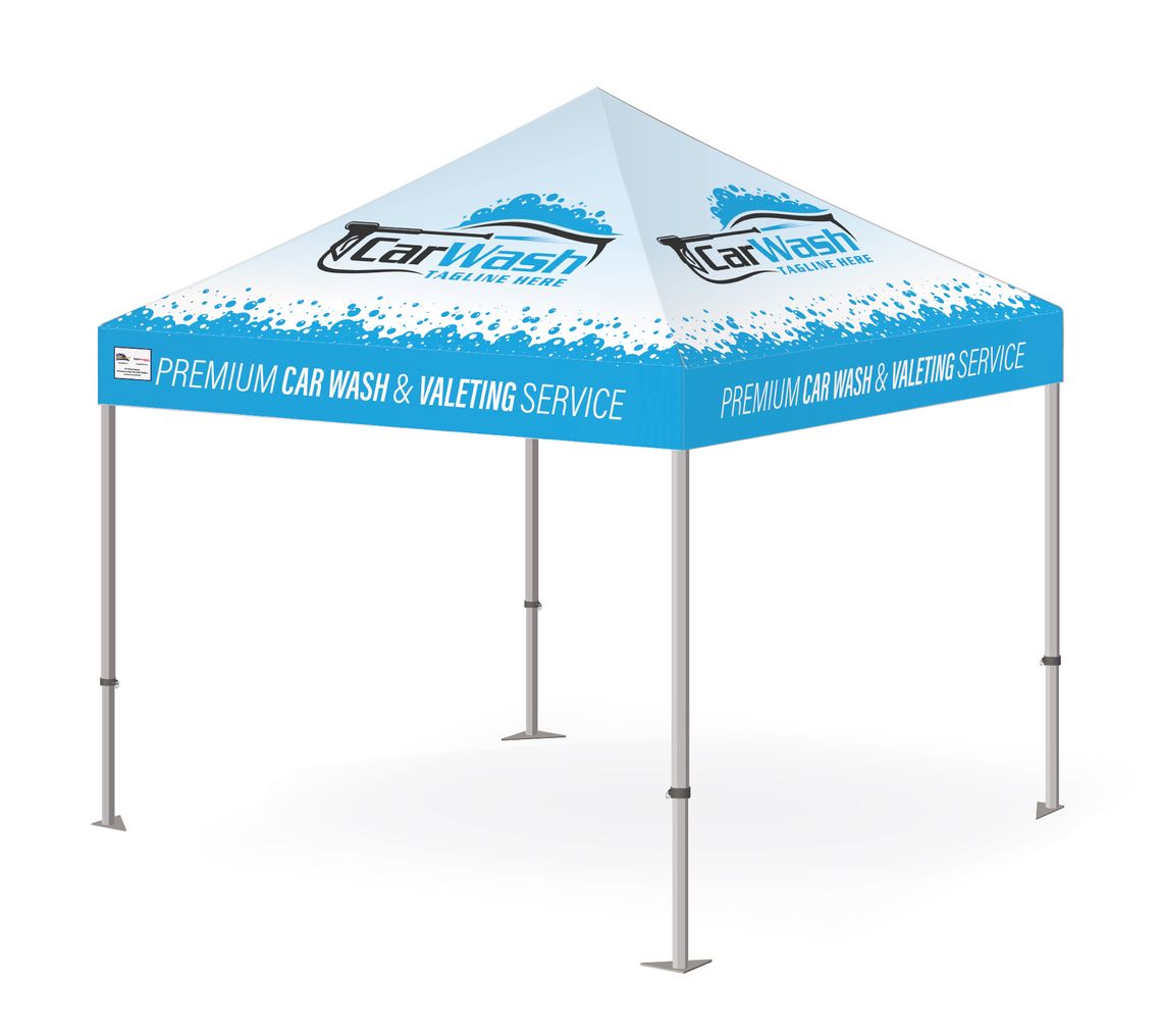 Custom concept for a printed gazebo for a valeting business