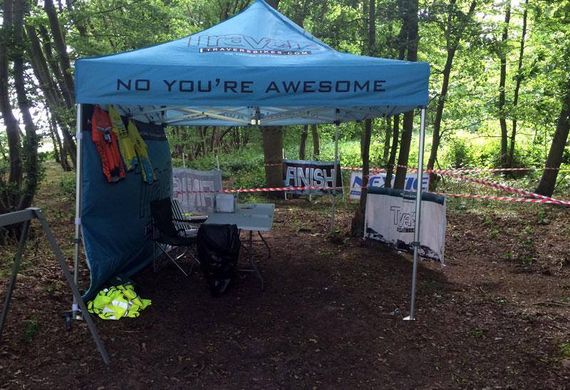 printed bmx sports gazebo in a forest