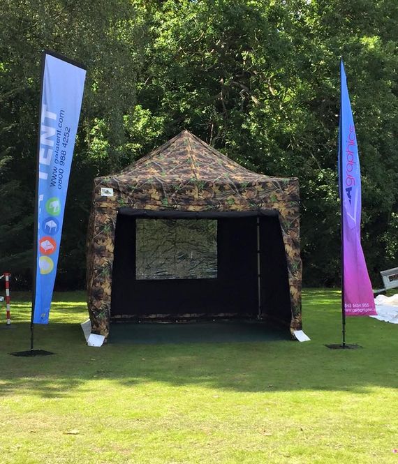 Camouflage small sports gazebo for fishing